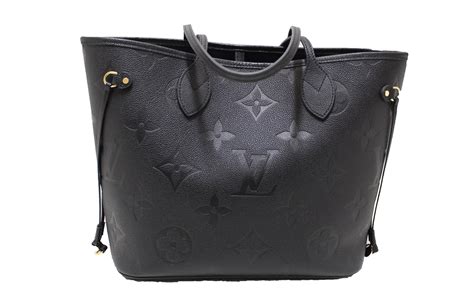 lv black embossed tote|louis vuitton black leather tote.